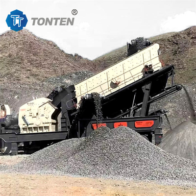 Bergbau Stein mobile tragbare Brechmaschine Diesel Granit Brecher Anlage