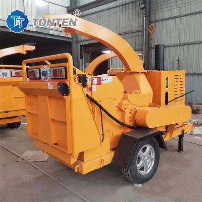Baumzweige Holzbrüchmaschine Mobil Diesel Bambussplittermaschine