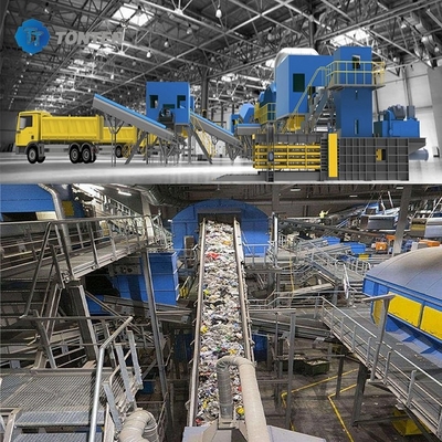 Kommunale Haushaltsmüll-Sortierungslinie Festmüll-Recycling
