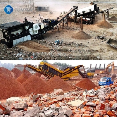 Abfall Kalkstein Granit Stein Brecher Maschine Sortierungslinie 85kw Für Baustelle