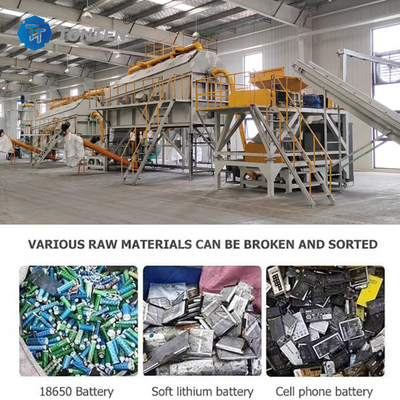 Abfall-Lithium-Blei-Säure-Batterie-Recycling-Maschine Batterieschrott-Recycling-Anlage Brechungslinie