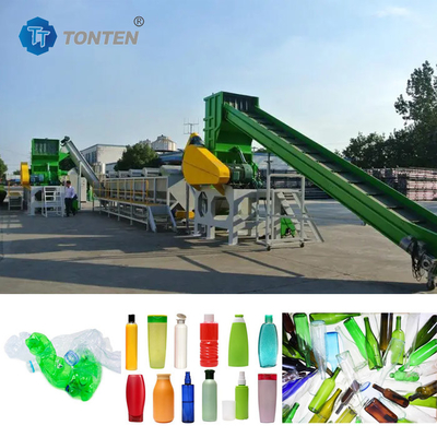 Kunststoffvernichtung Recycling Produktionslinie Filmflasche Flake Recycling Reinigen