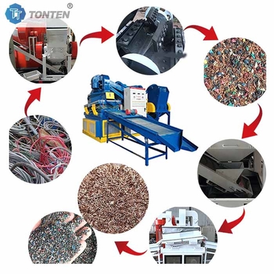 Kupfer-Reisdraht-Trennmaschine Granulator-Maschine Kabeldraht-Recycling-Linie