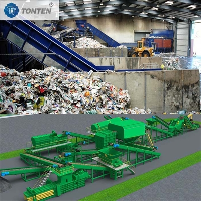 Haushaltsmüll-Sortierungs-Recycling-Ausrüstung Lebensmittelmüll-Recyclinganlage