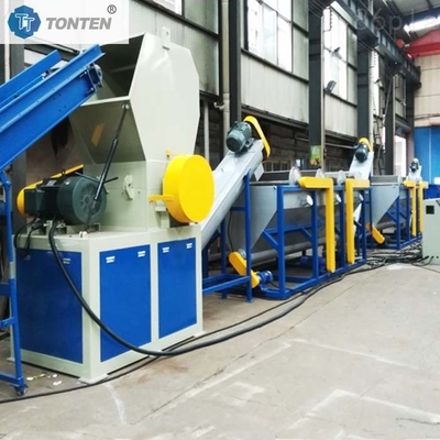 Kunststoff-PET-Flaschen-Recycling-Anlage Brecher Waschmaschine Produktionslinie 80kw