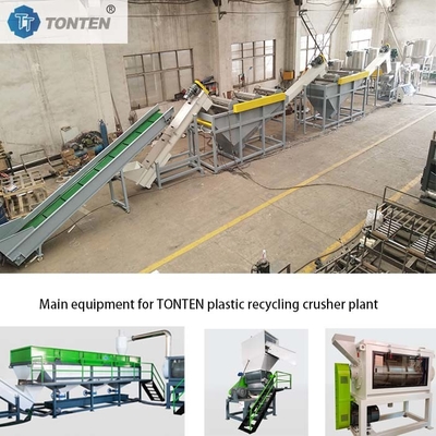 Abfall-Plastik-Schredding-Wasch-Produktionslinie Kunststoff-Recycling PP PE