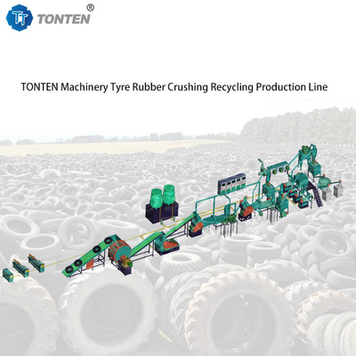 Gebrauchtes Gummischrott Reifen-Schredder Zerkleinern Recycling-Maschine