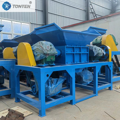 Gewebebeutel-Doppelwellen-Zerkleinerer zum Zerkleinern von Altkleidern und Holz