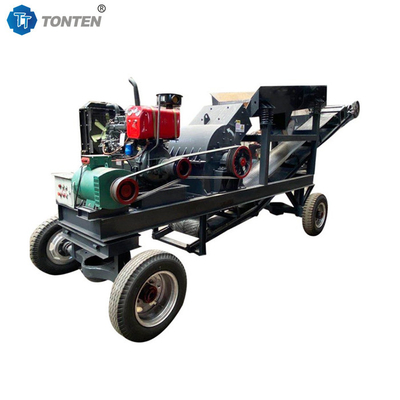 Kleine mobile Hammercrusher Mini-Steinbrüchmaschine mit Förderer