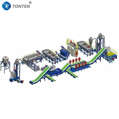 Abfall PET Plastikflaschen Recycling Maschine Anlage Plastik Brecher Waschmaschine