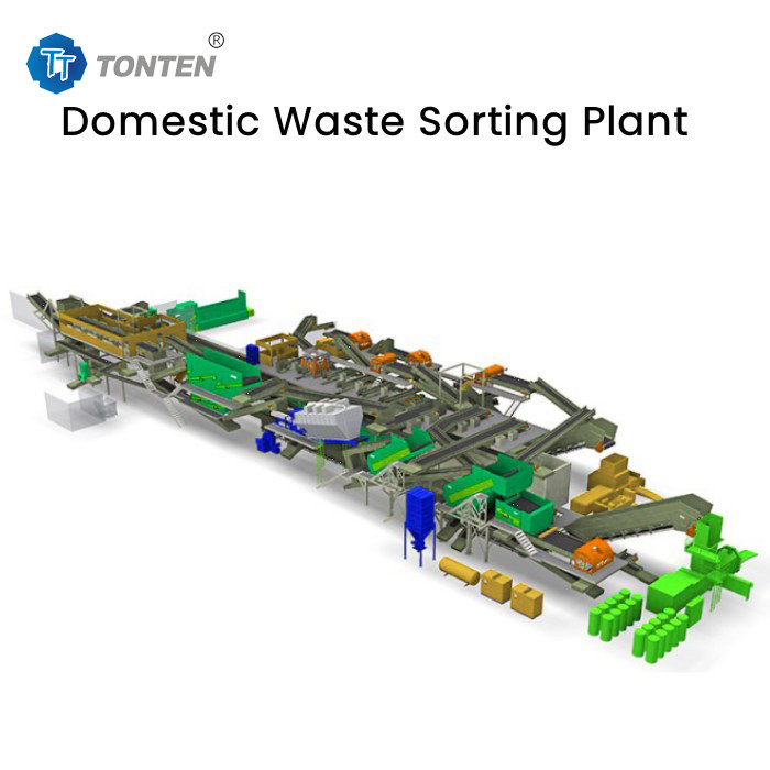 120 kW Haushaltsmüll-Sortierungsanlage Recyclinglinie für Lebensmittel- und Getränkeflaschen