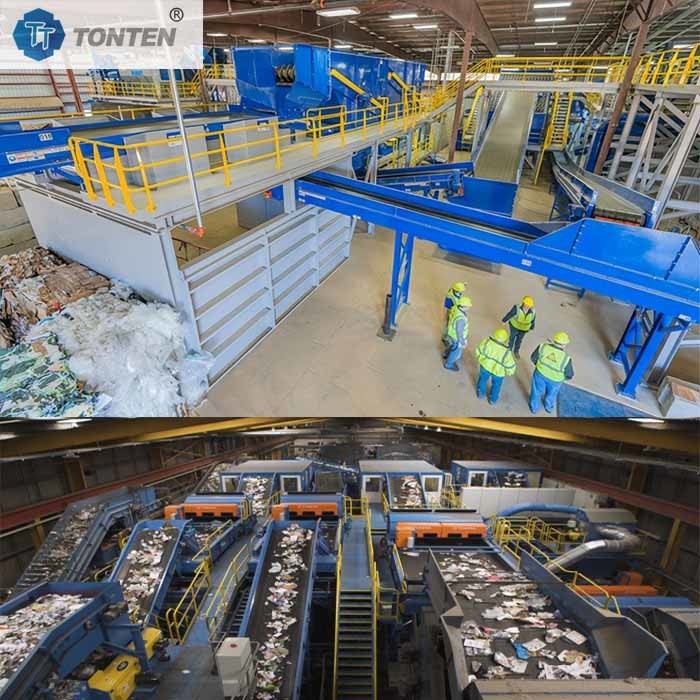 Küchenmüll-Sortierungs-Recyclinglinie Badezimmermüllpapier-Glas-Recyclinganlage
