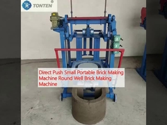 Direkt schieben Kleine tragbare Ziegelmachine Runde Brunnen Ziegelmachine